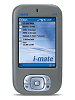 i-mate JAM Black
GSM 900 / 1800 / 1900
108 x 58 x 18 mm
Camera 1.3 MP, 1280x960 pixels, video
Microsoft Windows Mobile 2003 SE PocketPC

Produced by HTC.  Functionally identical to Qtek S110, T-Mobile MDA Compact II.